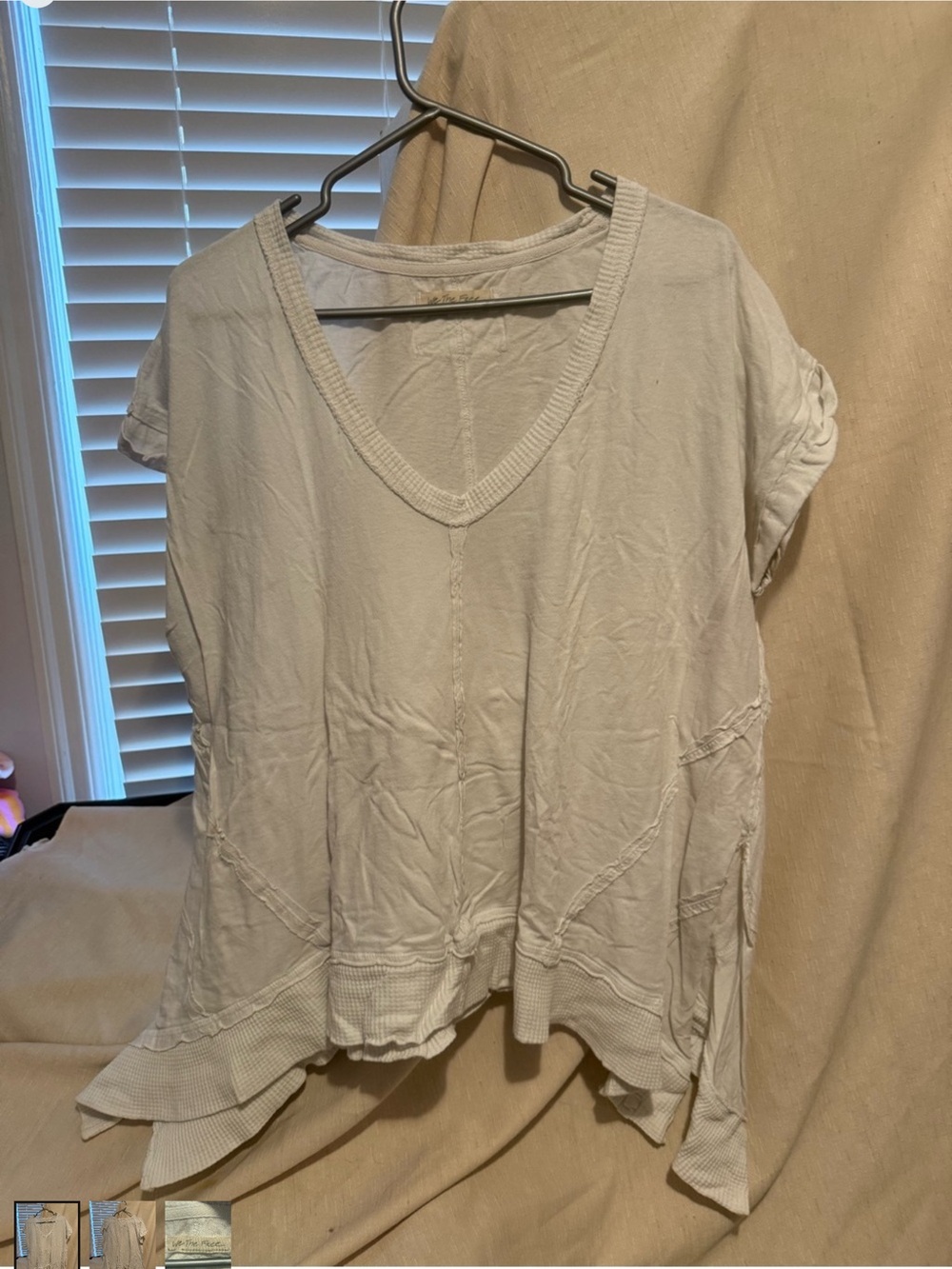 We The Free White V-Neck Flow Tunic Top - Picture 4 of 4